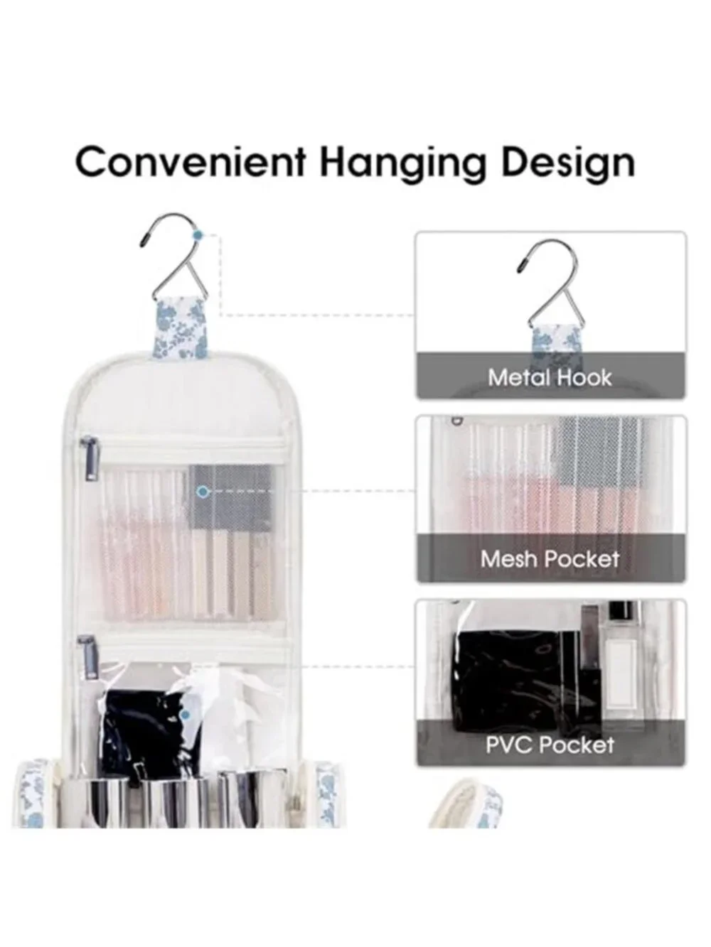 Hanging Toiletry Bag for Women Travel Makeup Bag Organizer Toiletries Bag